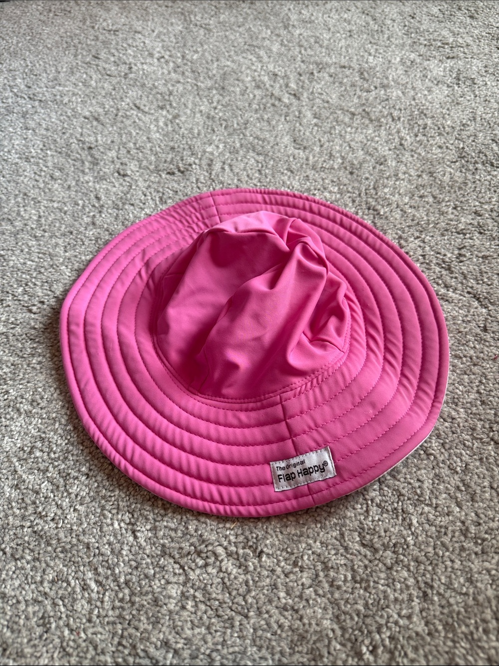 Flap Happy Kids Sun Hat - Bright Pink